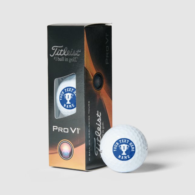 Titleist Pro V1 Golfbälle personalisiert mit Namen (Verpackung)