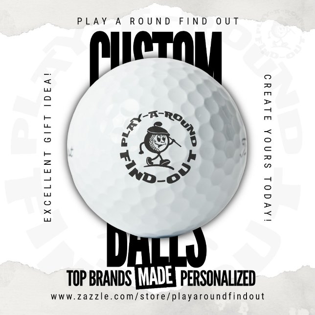 Titleist Pro V1 P.A.R.F.O. Mascot Logo Golfball (Custom Golf Balls by Play A Round Find Out, this is the flagship design baring the stores logo)