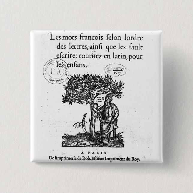 Titlepage des ersten Französisch-Lateinischen Button (Vorderseite)