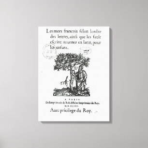 Titlepage des ersten Französisch-Lateinischen Leinwanddruck