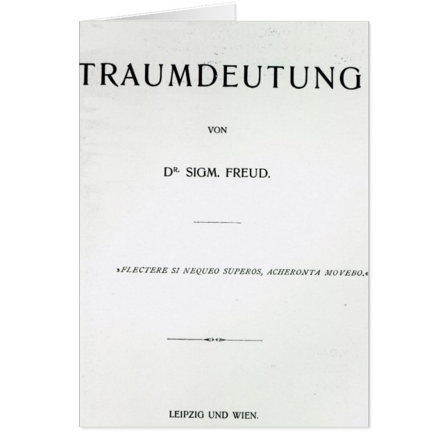 Titlepage die Traumdeutung durch Sigmund Freud (Vorne)