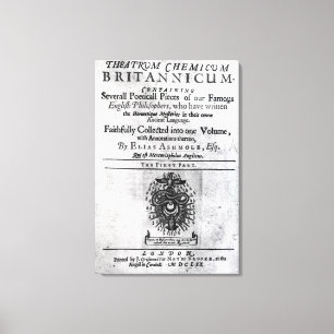 Titlepage 'Theatrum Chemicum Britannicum' Leinwanddruck