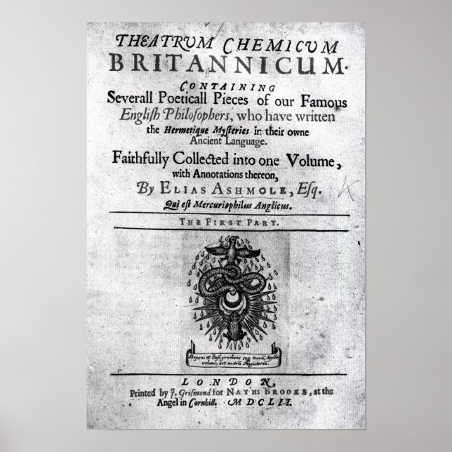 Titlepage 'Theatrum Chemicum Britannicum' Poster (Vorne)
