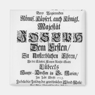 Titlepage von Abendmusik, 1705 Magnet