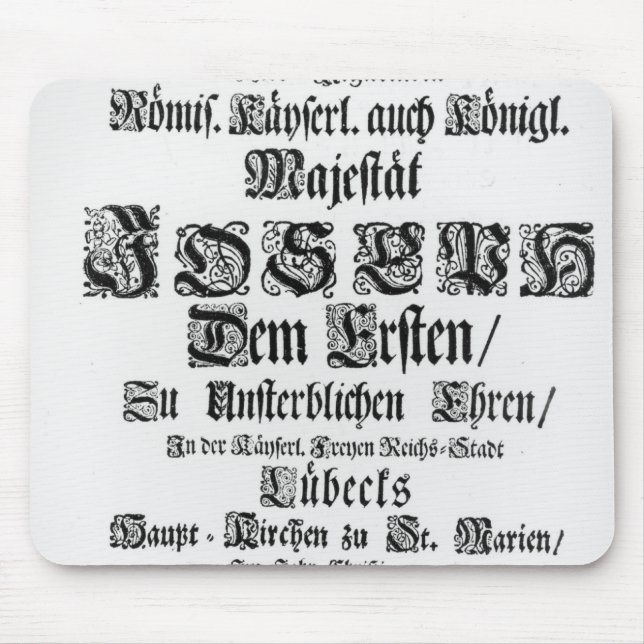 Titlepage von Abendmusik, 1705 Mousepad (Vorne)