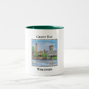Titletown, Green Bay Wisconsin Zweifarbige Tasse