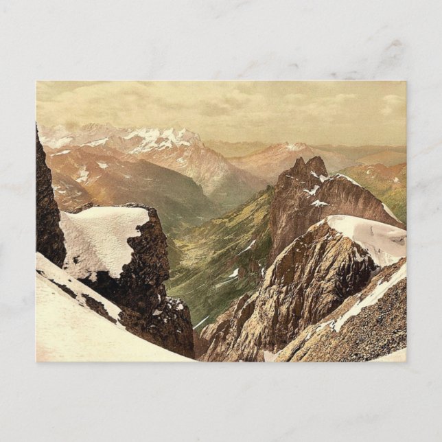 Titlis, Sicht auf die Alpen, Berner Oberland, Schw Postkarte (Vorderseite)