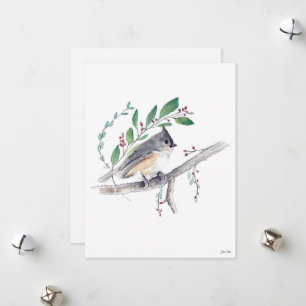 Titmaus Bird Art Feiertagskarte