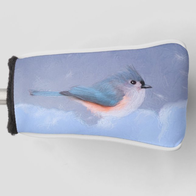 Titmausmalerei - Niedliche Original Hundkunst Golf Headcover (Vorderseite)