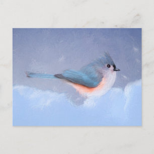 Titmausmalerei - Niedliche Original Hundkunst Postkarte