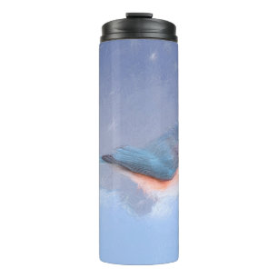 Titmausmalerei - Niedliche Original Hundkunst Thermosbecher