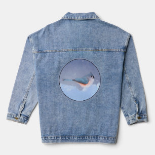 Titmausmalerei - Original Wild Bird Art Jeansjacke