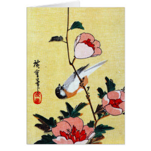Titmouse und Pfingstrosen, Hiroshige