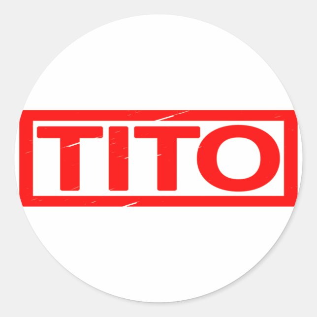 Tito Briefmarke Runder Aufkleber (Vorderseite)