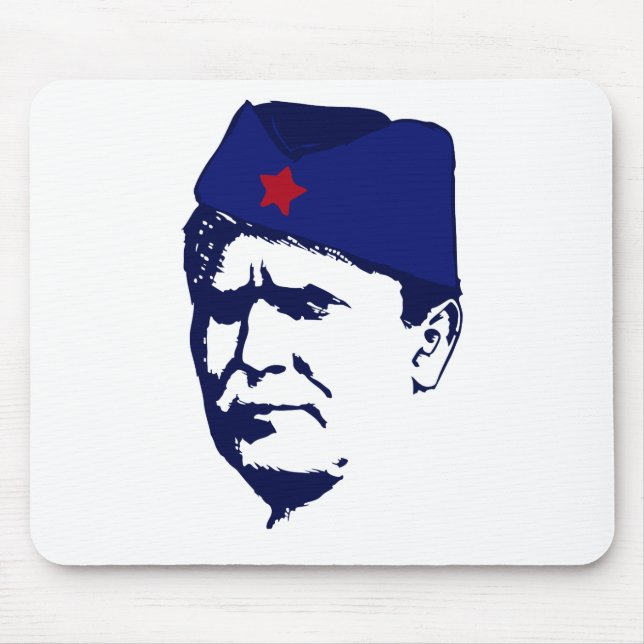 Tito josip Broz Porträtillustration Mousepad (Vorne)