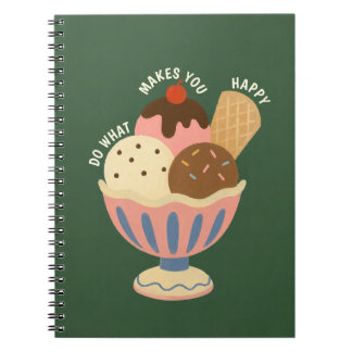 Titre : Cahier Spirale de Glace Crème Mignon