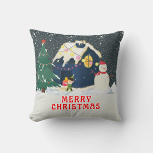 Titre : Coussin de Noël festif