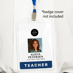 Titre de badge de nom de photo d'employé ID logo d