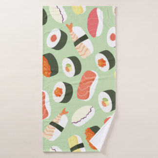 Titre : motif transparent de sushi japonais mignon