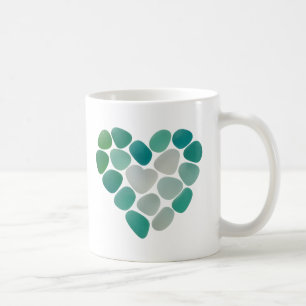 Titre : Mug de plage côtier en verre de mer en for