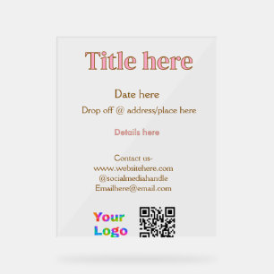 titre scanner QR contact logo ici lieu date entrep