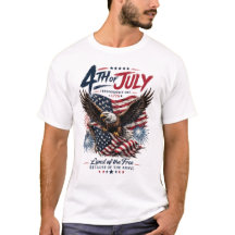Titre : T-Shirt Patriote Aigle Américain du 4 Juil