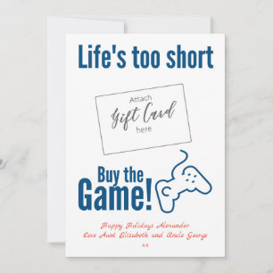 Titulaire de carte cadeau amusant Gamer