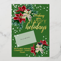Titulaire de la carte cadeau Christmas Poinsettia 