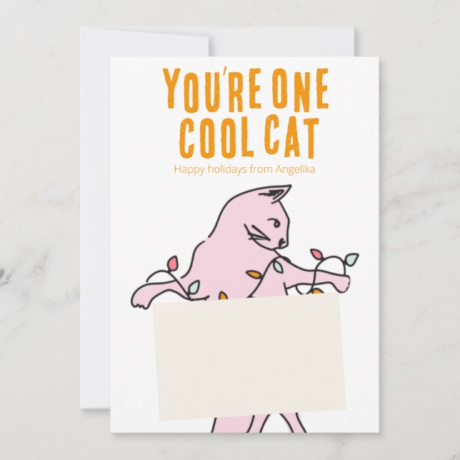 Titulaire de la carte cadeau cool Cat Holiday (Devant)