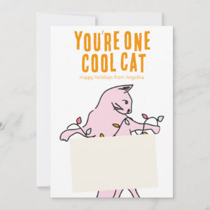 Titulaire de la carte cadeau cool Cat Holiday