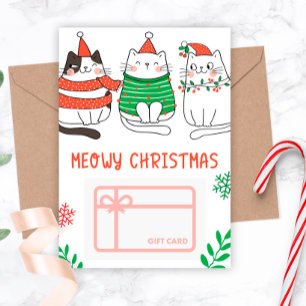 Titulaire de la carte cadeau de Noël Meowy