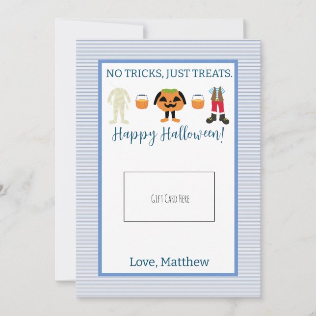 Titulaire de la carte cadeau Teacher Blue Hallowee (Devant)