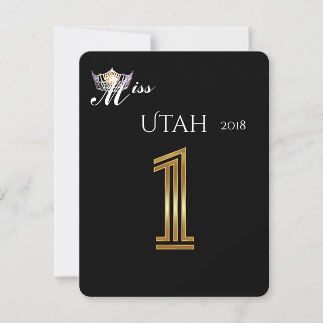 Titulaire de la carte de table de couronne en arge (Devant)