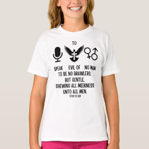 Titus 3:2 KJV Bible Verse Scripture Zitat Girl's T-Shirt