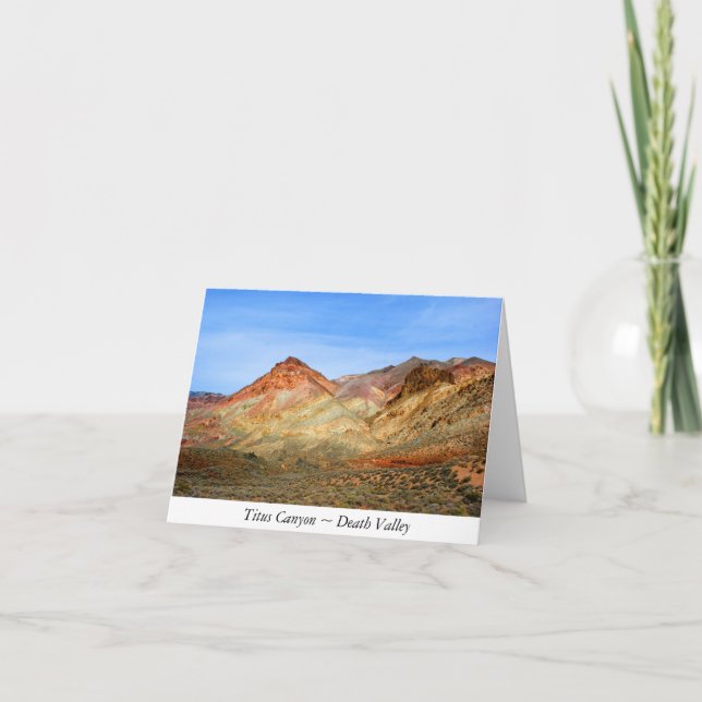 Titus Canyon, Death Valley Note Card Karte (Vorderseite)