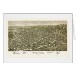 Titusville, carte panoramique de PA - 1895