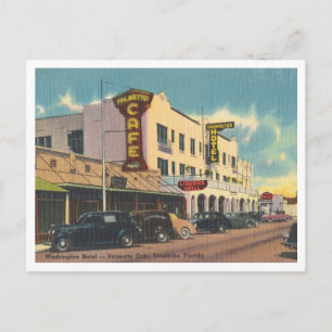 Titusville, Florida alte Straßenszene 1940er Jahre Postkarte