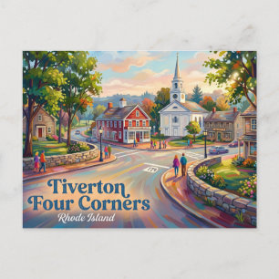 Tiverton Four Corners Rhode Island Postkarte