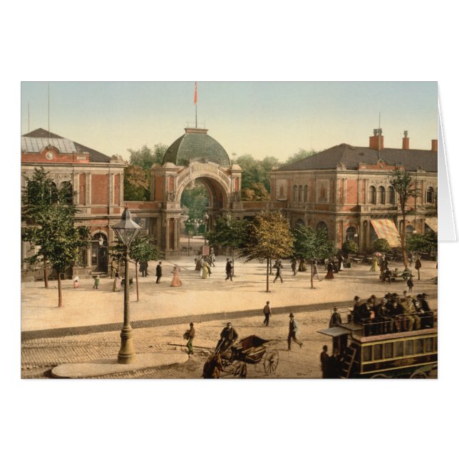 Tivoli-Park-Eingangs-Kopenhagen-Karte (Vorderseite (Horizontal))