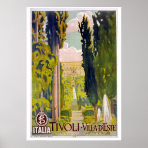 Tivoli und die Villa D'Este Poster