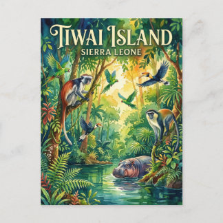 Tiwai Island Wildlife Sanctuary Sierra Leone Postkarte