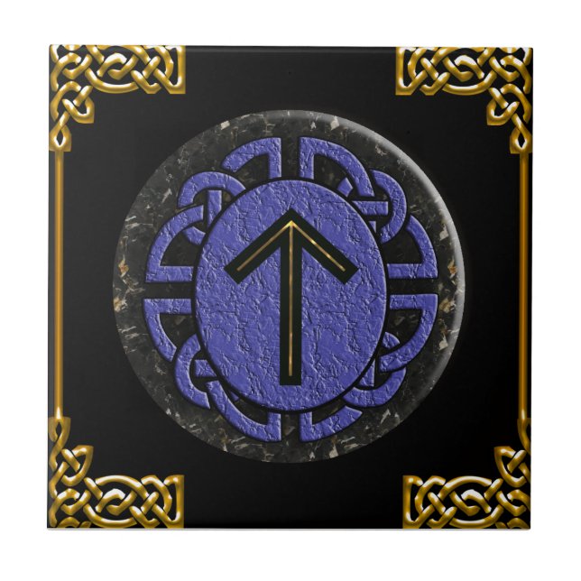 "tiwaz" älteres futhark fliese (Vorderseite)