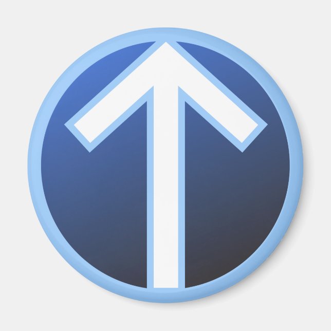 Tiwaz Teiwaz Tyr Warrior Rune Magnet (Vorne)