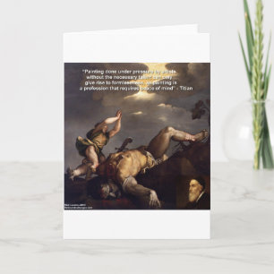 Tizian Zitat & David/Goliath Gemälde Geschenke Karte