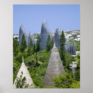 Tjibaou Kulturzentrum, Noumea, Neukaledonien Poster