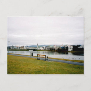 Tjorn (Der Teich), Reykjavik, Island Postkarte