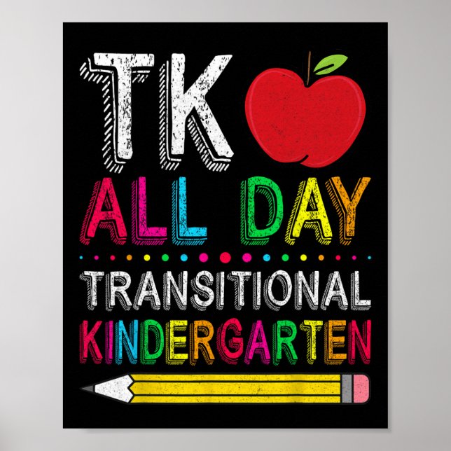 Tk All Day Transition Kindergarten Teacher Student Poster (Vorne)
