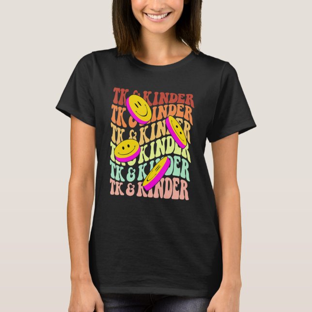 TK and Kinder retro smile face Back To School kind T-Shirt (Vorderseite)