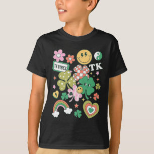 Tk Vibes Retro Lehrer St Patricks Day Shamrock Ck T-Shirt
