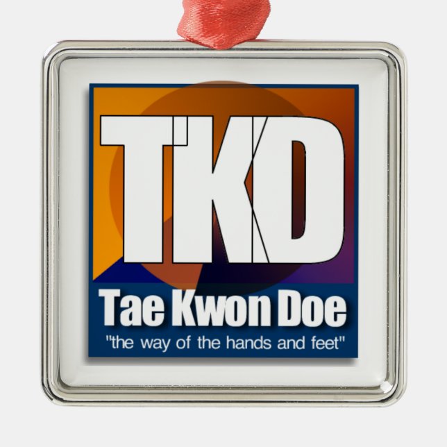 TKD TAEKWONDO CHRISTMAS ORNAMENT WAY HAND FEET (Vorne)